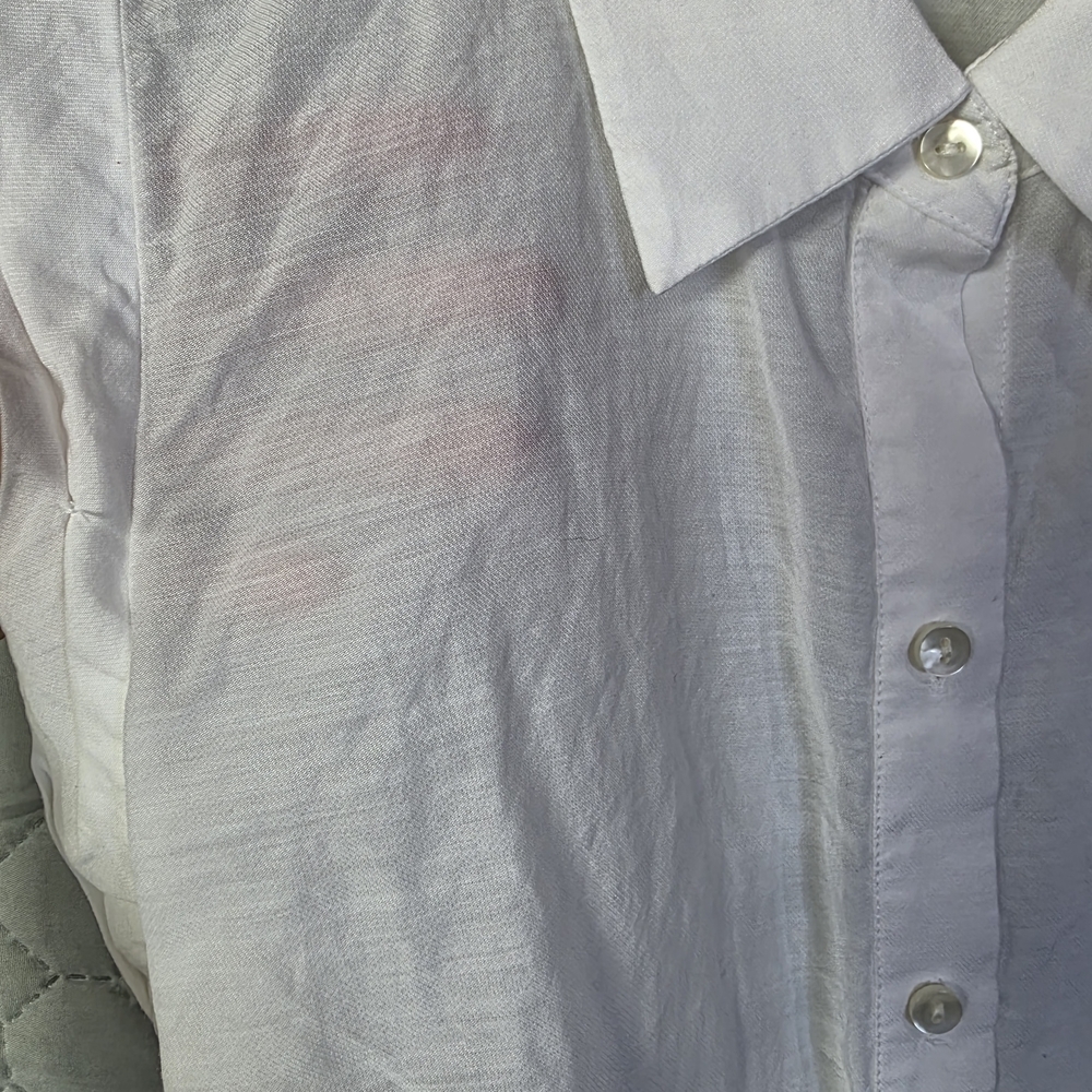 Ann Taylor White Sleeveless Button-Up Blouse Sz 10 - Picture 4 of 11